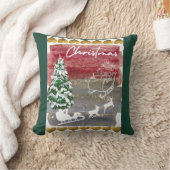 Kerstbomen in vintage stijl kussen (Deken)