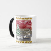 Kerstbomen in vintage stijl  magische mok (Voorkant links)
