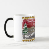 Kerstbomen in vintage stijl  magische mok (Links)