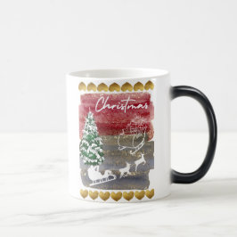 Kerstbomen in vintage stijl magische mok
