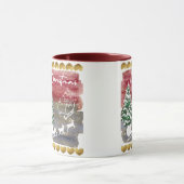 Kerstbomen in vintage stijl mok (Midden)