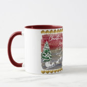 Kerstbomen in vintage stijl mok (Links)
