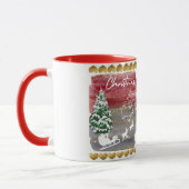 Kerstbomen in vintage stijl  mok (Links)