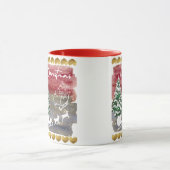 Kerstbomen in vintage stijl  mok (Midden)