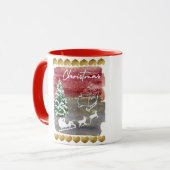 Kerstbomen in vintage stijl  mok (Voorkant links)