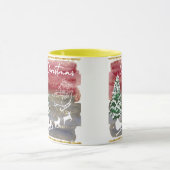 Kerstbomen in vintage stijl mok (Midden)