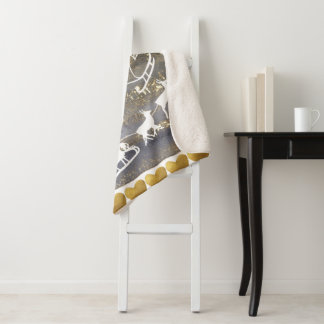Kerstbomen in vintage stijl  sherpa deken