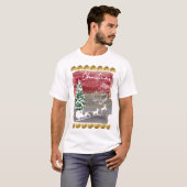 Kerstbomen in vintage stijl t-shirt (Voorkant volledig)