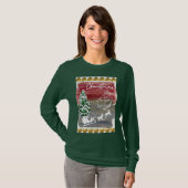 Kerstbomen in vintage stijl t-shirt (Voorkant volledig)