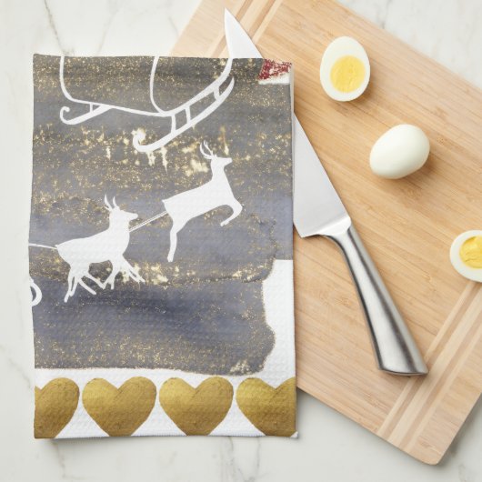 Kerstbomen in vintage stijl theedoek (Quarter Fold)