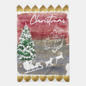 Kerstbomen in vintage stijl theedoek (Verticaal)