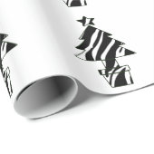 kerstbomen in Zebra Print Wrapping Paper Cadeaupapier (Rol Hoek)