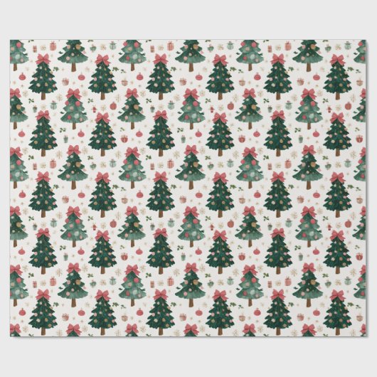 Kerstbomen Inpakpapier (Vlak)