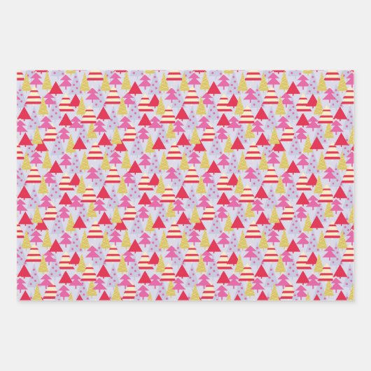 kerstbomen inpakpapier vel (Voorkant 2)