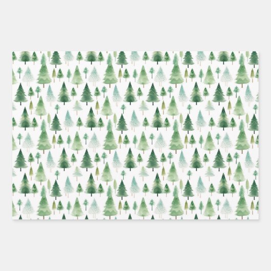 kerstbomen inpakpapier vel (Voorkant 3)