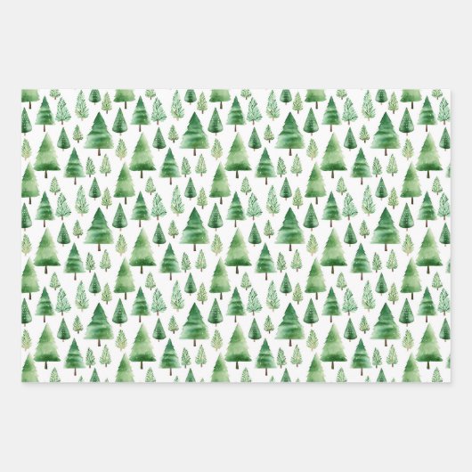 kerstbomen inpakpapier vel (Voorkant 2)
