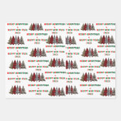 Kerstbomen. Inpakpapier Vel (Voorkant 3)