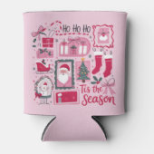 Kerstbomen is het seizoen kerstman blikjeskoeler (Voorkant)