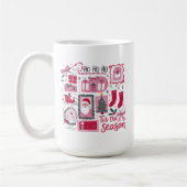 Kerstbomen is het seizoen kerstman koffiemok (Links)