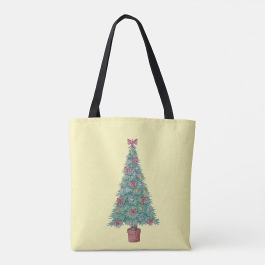 Kerstbomen Ivy en Robins voor Kerstmis Tote Bag (Achterkant)