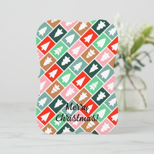 Kerstbomen Kaart (Staand voorkant)