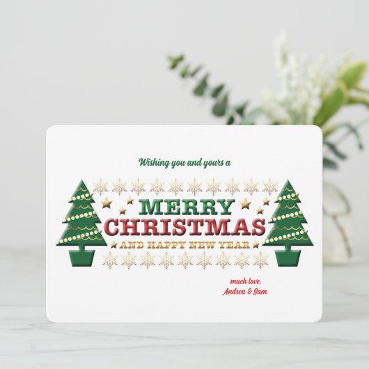 kerstbomen Kaart (Staand voorkant)