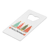 kerstbomen kerst creditkaart flessenopener (Voorkant Gekanteld)