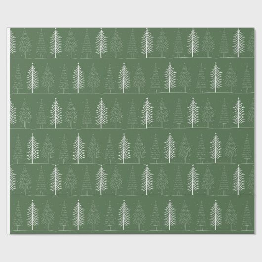Kerstbomen Kerst inpakpapier (Vlak)
