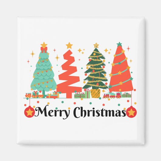 kerstbomen kerst magneet (Voorkant)