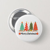 kerstbomen kerst ronde button 5,7 cm (Voorkant /achterkant)