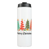 kerstbomen kerst thermosbeker (Voorkant)