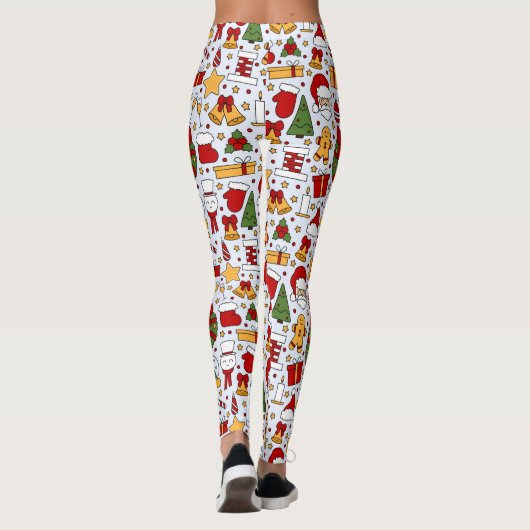 Kerstbomen kerstbomen kerstcadeautjes leggings (Achterkant)