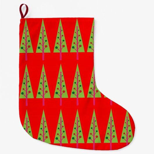 Kerstbomen kerstcadeautjes stoppen grote kerstsok (Voorkant)
