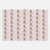 Kerstbomen, Kerstman, snoepstokken Xmas Inpakpapier Vel (Voorkant 2)