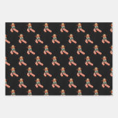 Kerstbomen, Kerstman, snoepstokken Xmas Inpakpapier Vel (Voorkant)