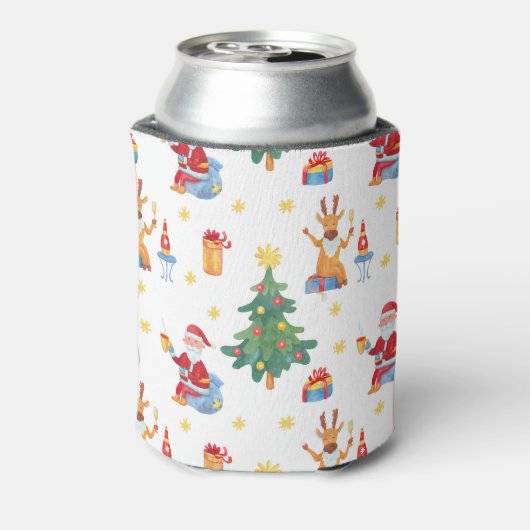 Kerstbomen, Kerstman: waterverf. Blikjeskoeler (Blikje Achterkant)