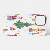 Kerstbomen, Kerstman: waterverf. iPhone Hoesje (Achterkant horizontaal)