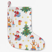 Kerstbomen, Kerstman: waterverf. Kleine Kerstsok (Voorkant)