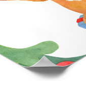 Kerstbomen, Kerstman: waterverf. Poster (Hoek)