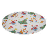 Kerstbomen, Kerstman: waterverf. Snijplank (Hoek)