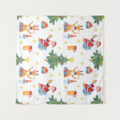 Kerstbomen, Kerstman: waterverf. Wandkleed (Voorkant (horizontaal))