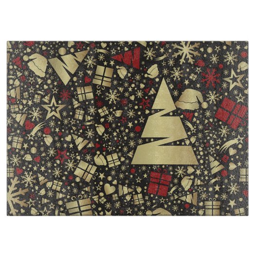 kerstbomen, kerstmanden en Cadeaus Snijplank (Voorkant)