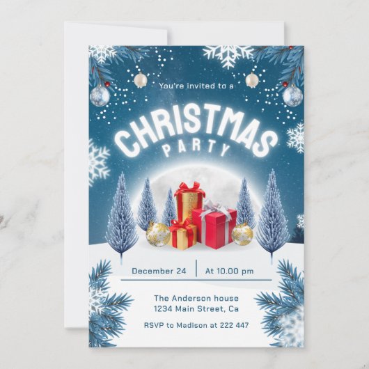 Kerstbomen Kerstmis Kaart (Voorkant)