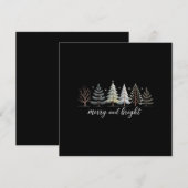 Kerstbomen Kerstvakantie Winter Feestdagenkaart (Voorkant / Achterkant)