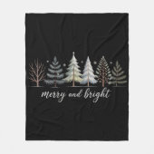 Kerstbomen Kerstvakantie Winter Fleece Deken (Voorkant)