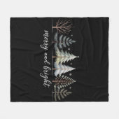 Kerstbomen Kerstvakantie Winter Fleece Deken (Voorkant (Horizontaal))