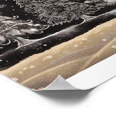 Kerstbomen krijtbord stijl poster (Hoek)