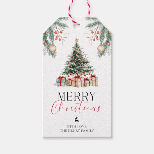 kerstbomen Labels voor kerstcadeautjes Cadeaulabel (Voorkant)