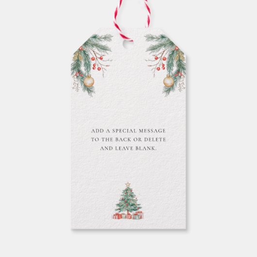kerstbomen Labels voor kerstcadeautjes Cadeaulabel (Achterkant)