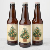 Kerstbomen Landenbos Eenvoudige bierLabel Bier Etiket (Flessen)